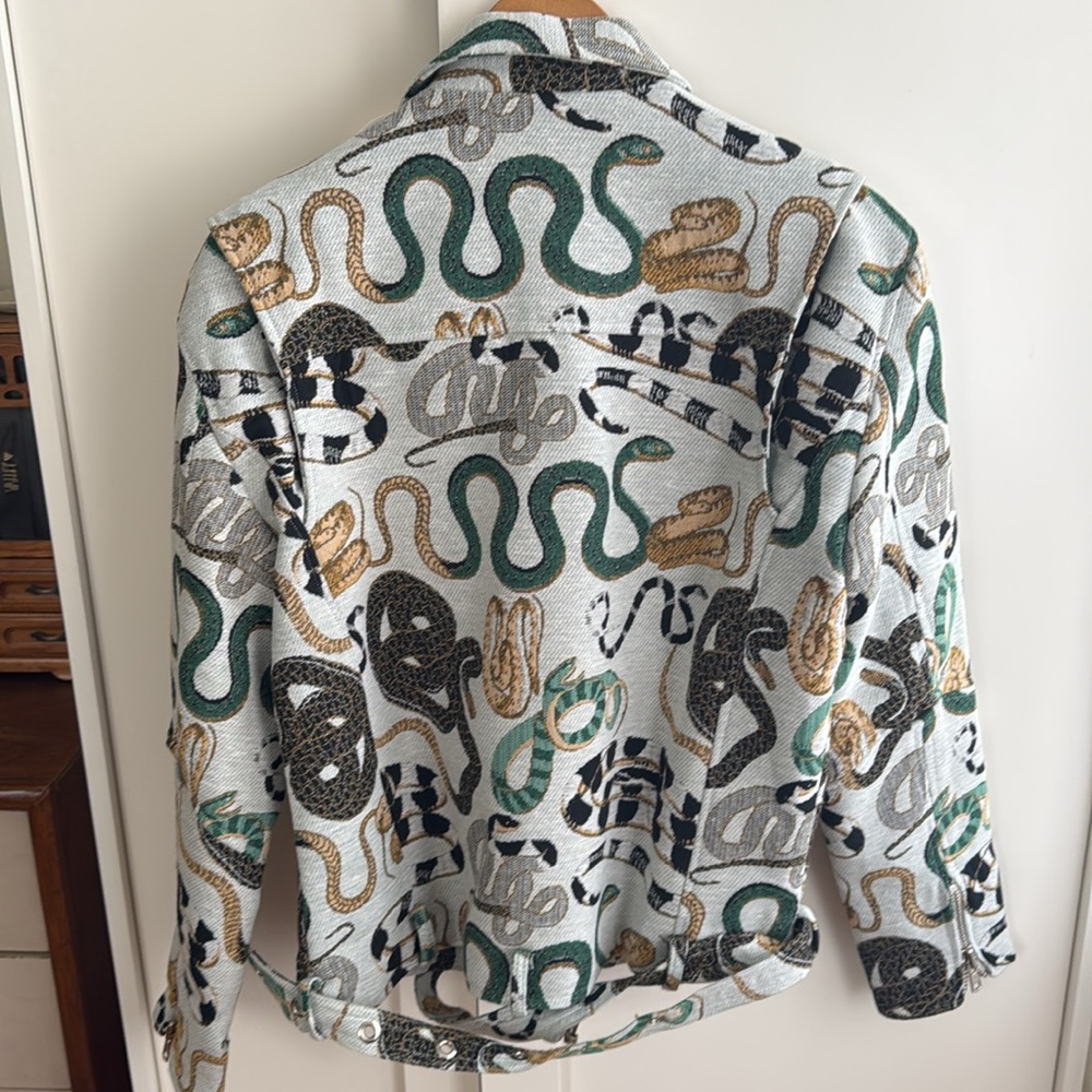 Brave Gentleman Snake Moto Jacket. No tags but never worn! - Picture 3 of 3